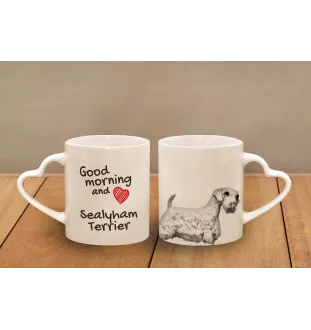 Sealyham Terrier - tasse avec chien, une tasse adorable avec une anse en forme de cœur, un cadeau universel de la marque Art-Dog