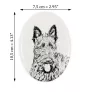 Schottischer Terrier, Scottish terrier - Gedenktafel mit einem Foto eines Hundes, Grabplatte mit Druck, personalisierte ovale Platte der Marke Art-Dog