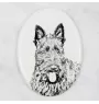 Terrier écossais, Scottish terrier - une plaque commémorative avec une photo de chien, une plaque funéraire avec une impression, une plaque ovale personnalisée de la marque Art-Dog