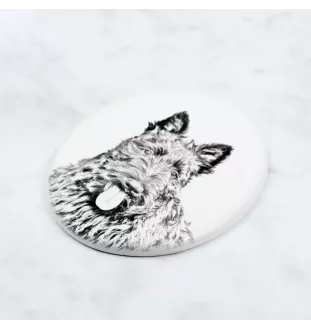 Scottish terrier, Aberdeen Terrier, Scottie, Aberdeenie - commemorative plaque with a photo of a dog, tombstone with a print, personalized oval plaque from the Art-Dog brand