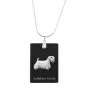Sealyham Terrier, Welsh Border Terrier, Cowley Terrier - Crystal pendant with dog, silver necklace with photo, personalised pendant by Art-Dog brand