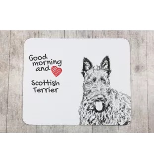Schottischer Terrier, Scottish terrier - Mauspad mit Druck, personalisiertes Mauspad mit Hund, einzigartiges Gadget für Büroangestellte von Art-Dog.