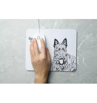 Schottischer Terrier, Scottish terrier - Mauspad mit Druck, personalisiertes Mauspad mit Hund, einzigartiges Gadget für Büroangestellte von Art-Dog.