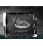 Schottischer Terrier, Scottish terrier - Kristall mit einem Hundebild, Glasstatuette mit einem Bild, einzigartiger Bilderrahmen der Marke Art-Dog