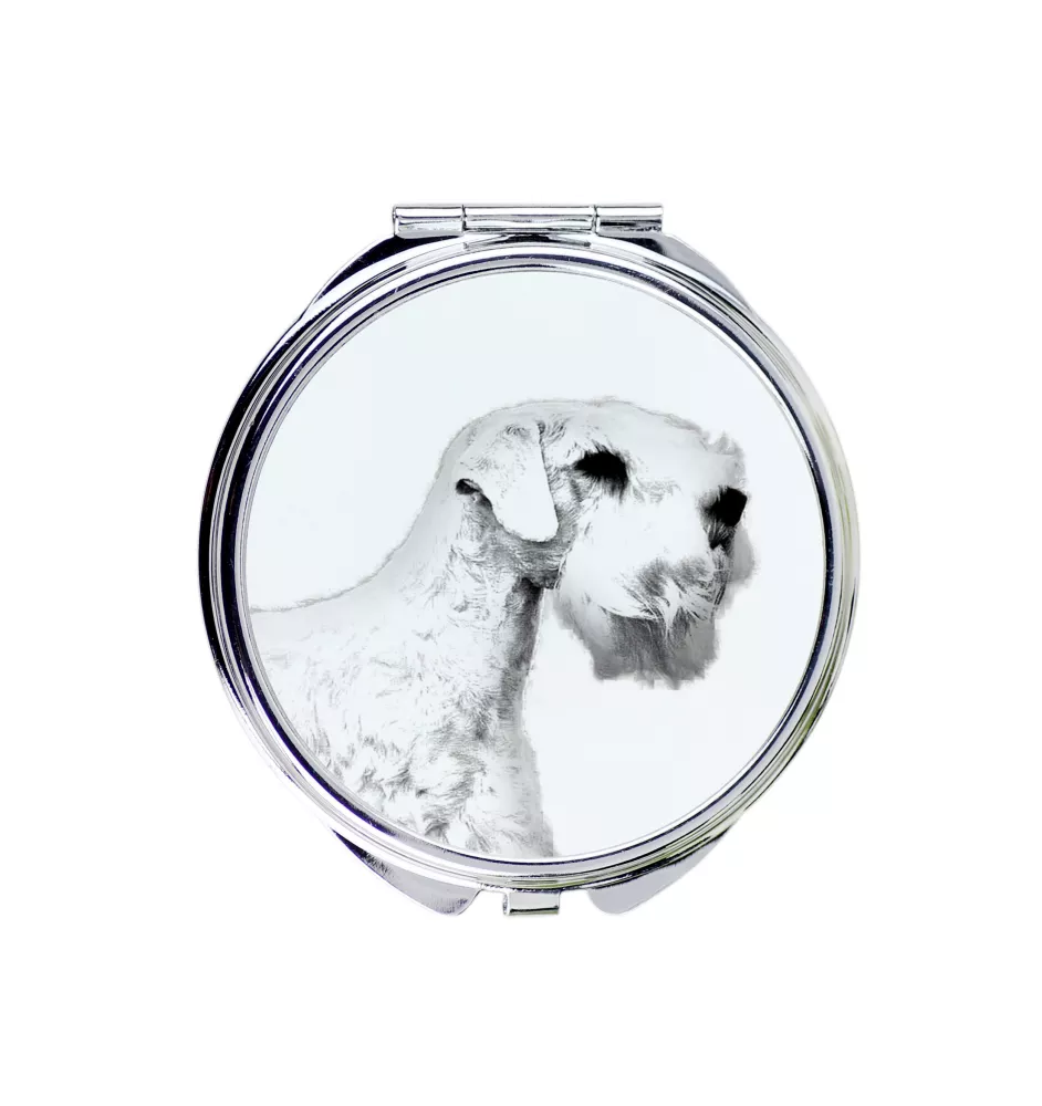 Sealyham Terrier - Taschenspiegel mit Hund, personalisierter Taschenspiegel, kompakter Spiegel mit Art-Dog-Logo