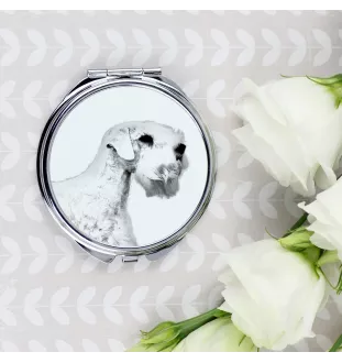 Sealyham Terrier, Welsh Border Terrier, Cowley Terrier - Pocket mirror with a dog, personalized mirror for a purse, compact mirror with Art-Dog brand print.