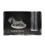 Schottischer Terrier, Scottish terrier - Stifthalter, Kristallorganizer mit Hundefoto, einzigartige Schreibtischdekoration der Marke Art-Dog