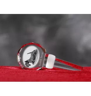 Terrier écossais, Scottish terrier - Bouchon de bouteille en cristal, bouchon de vin unique avec photo, cadeau personnalisé pour sommelier par la marque Art-Dog