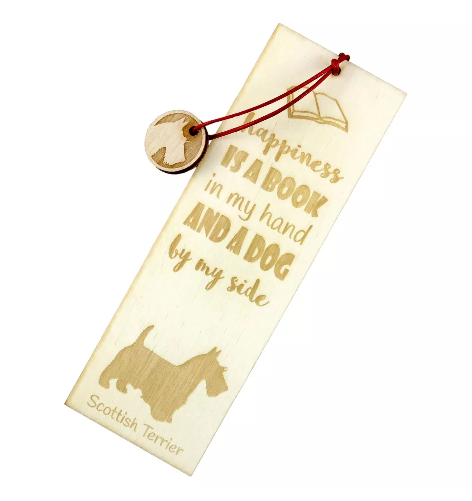Scottish terrier, Aberdeen Terrier, Scottie, Aberdeenie - dog bookmark, personalized bookmark, dog gadget for Art-Dog brand readers
