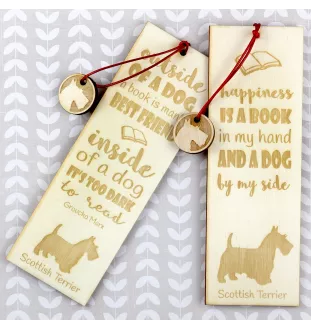 Scottish terrier, Aberdeen Terrier, Scottie, Aberdeenie - dog bookmark, personalized bookmark, dog gadget for Art-Dog brand readers