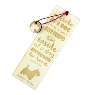 Schottischer Terrier, Scottish terrier - Lesezeichen mit Hund, personalisiertes Lesezeichen, Geschenk für Bücherwurm von der Marke Art-Dog