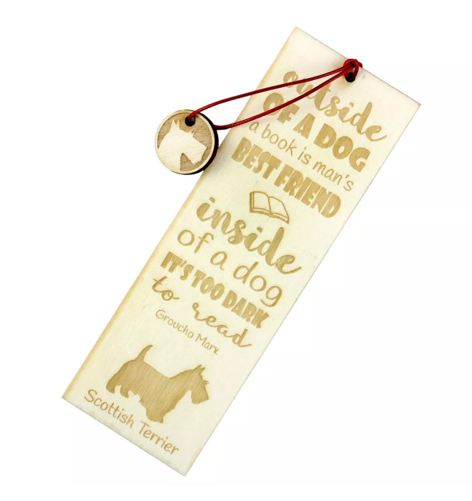 Scottish terrier, Aberdeen Terrier, Scottie, Aberdeenie - dog bookmark, personalized bookmark, gift for bookworm from Art-Dog brand