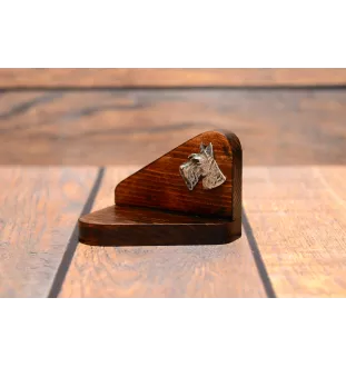Terrier écossais, Scottish terrier I - bougeoir en bois avec un chien, support pour bougie chauffe-plat, lieu de mémoire pour chien de la marque Art-Dog