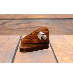 Scottish terrier, Aberdeen Terrier, Scottie, Aberdeenie - wooden candle holder with a dog, tealight holder, a memorial place for a dog by Art-Dog brand