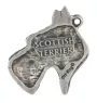 Terrier écossais, Scottish terrier - un collier avec un chien, un pendentif de chien sur une chaîne en argent, un bijou unique de la marque Art-Dog