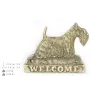 Scottish terrier, Aberdeen Terrier, Scottie, Aberdeenie - a door sign with a dog, a brass welcome plaque, a unique sign with the inscription Welcome from the Art-Dog brand