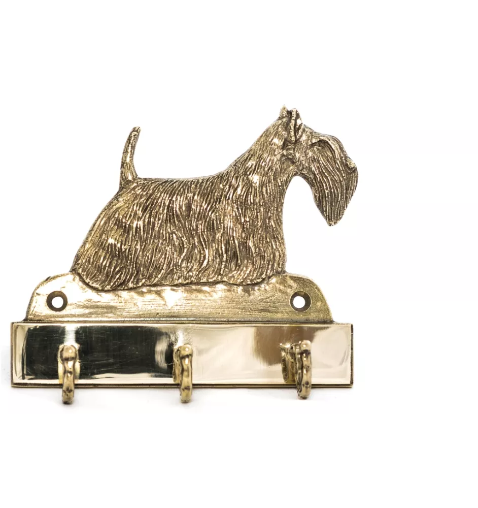 Schottischer Terrier, Scottish terrier - Schlüsselhalter mit Hund, Messinggriff für Hundezubehör, elegante Dekoration für den Flur der Marke Art-Dog