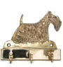Scottish terrier, Aberdeen Terrier, Scottie, Aberdeenie - key holder with a dog, brass handle for dog accessories, an elegant decoration for the hallway from the Art-Dog brand.
