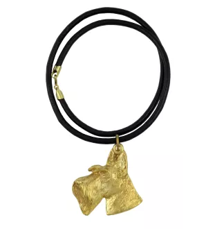 Scottish terrier, Aberdeen Terrier, Scottie, Aberdeenie I - keychain and necklace with a dog in a box, high-quality gold-plated product, Art-Dog brand