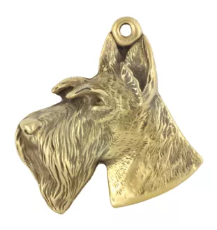 Schottischer Terrier, Scottish terrier I - Schlüsselanhänger und Halskette mit Hund in einer Box, vergoldetes Produkt von hoher Qualität, Marke Art-Dog