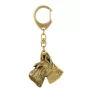 Scottish terrier, Aberdeen Terrier, Scottie, Aberdeenie I - keychain and necklace with a dog in a box, high-quality gold-plated product, Art-Dog brand