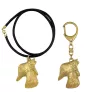 Scottish terrier, Aberdeen Terrier, Scottie, Aberdeenie - keychain and necklace with a dog in a box, high-quality gold-plated product, Art-Dog brand