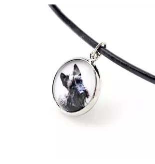 Schottischer Terrier, Scottish terrier - Schmuck mit Ihrem Foto-Box, Halskette und Ohrringe-Set, personalisierte Produkte der Marke Art-Dog.