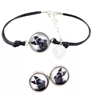 Scottish terrier, Aberdeen Terrier, Scottie, Aberdeenie - a set of jewelry with your photo, a woman's ornament, handmade item, a product made with passion for creating the Art-Dog brand.