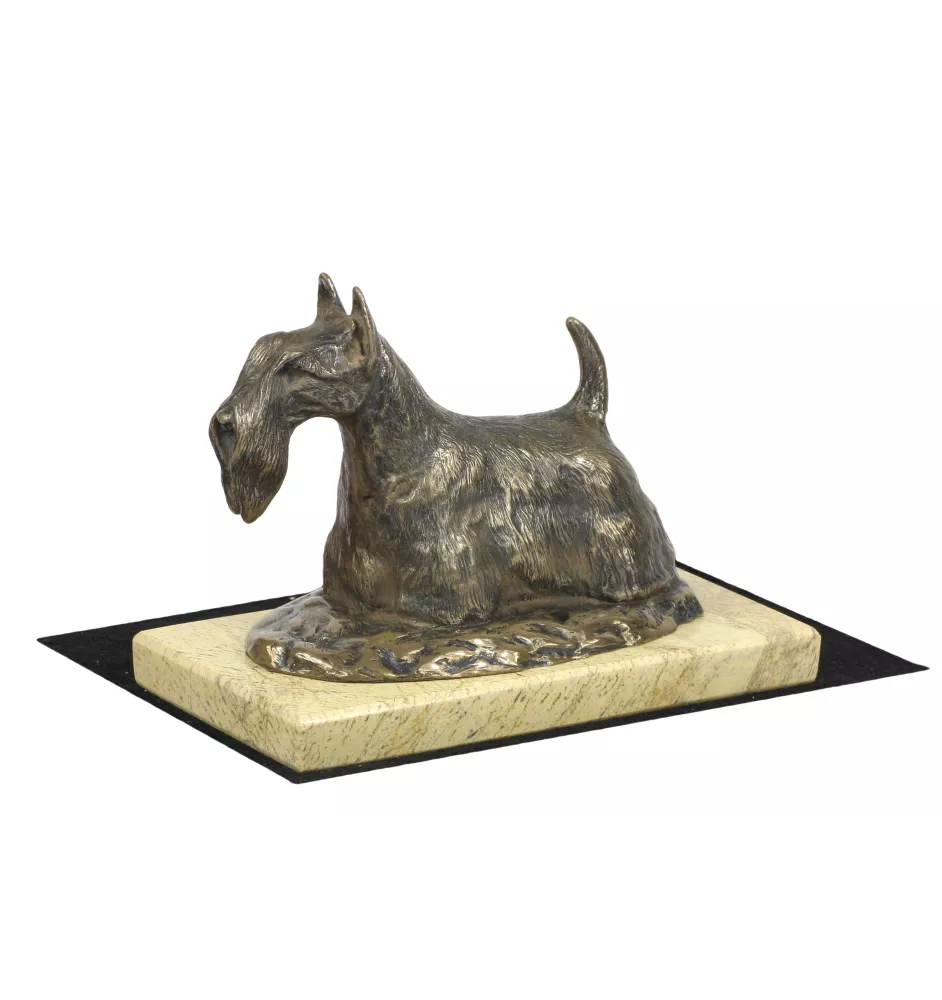 Scottish terrier, Aberdeen Terrier, Scottie, Aberdeenie - dog figurine, dog silhouette figurine, trophy for Art-Dog dog show exhibition