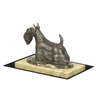 Schottischer Terrier, Scottish terrier - Hundestatue, Hundesilhouettefigur, Trophäe für die Hundeausstellung der Marke Art-Dog