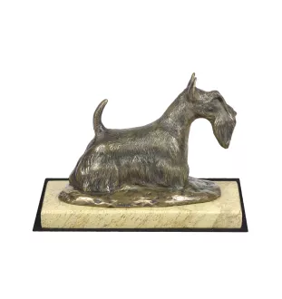 Scottish terrier, Aberdeen Terrier, Scottie, Aberdeenie - dog figurine, dog silhouette figurine, trophy for Art-Dog dog show exhibition