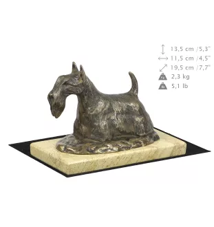 Scottish terrier, Aberdeen Terrier, Scottie, Aberdeenie - dog figurine, dog silhouette figurine, trophy for Art-Dog dog show exhibition