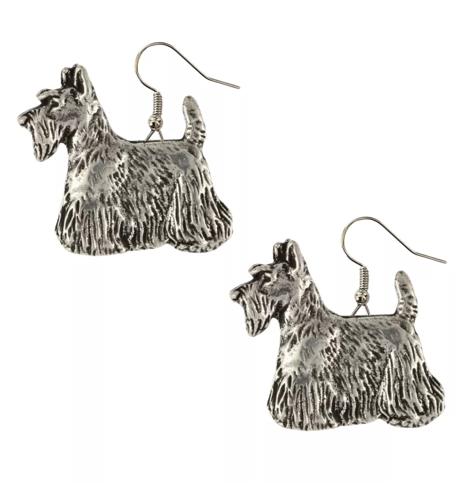 Scottish terrier, Aberdeen Terrier, Scottie, Aberdeenie - hanging earrings with dogs, charming jewelry for a dog mom, a gift for a girl from the Art-Dog brand