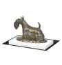 Scottish terrier, Aberdeen Terrier, Scottie, Aberdeenie - dog figurine, figure on a white base, trophy for Art-Dog dog show exhibition
