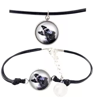 Schottischer Terrier, Scottish terrier - Schmuckset mit Ihrem Foto, handgefertigtes Set, Armband und Halskette von Art.-Dog.