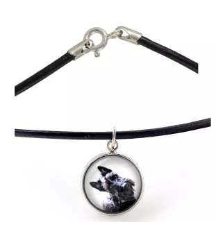 Schottischer Terrier, Scottish terrier - Halskette in einer Schachtel, elegante Verzierung, Anhänger der Marke Art-Dog