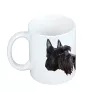Terrier écossais, Scottish terrier - tasse avec une photo et un motif de chien géométrique Art-Dog