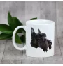 Terrier écossais, Scottish terrier - tasse avec une photo et un motif de chien géométrique Art-Dog