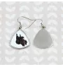 Scottish terrier, Aberdeen Terrier, Scottie, Aberdeenie - earrings with a picture and the inscription geometric dog Art-Dog