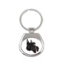 Scottish terrier, Aberdeen Terrier, Scottie, Aberdeenie - geometric keychain with a photo and the inscription Art-Dog