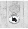 Terrier écossais, Scottish terrier - porte-clés géométrique avec photo et inscription Art-Dog