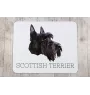 Schottischer Terrier, Scottish terrier - geometrisches Mauspad mit Bild und Aufschrift von Art-Dog