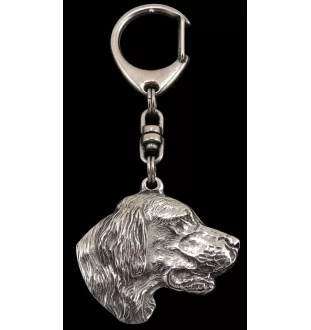 Setter anglais, Setter laverack - Porte-clés argenté avec chien, décoration de sac à main, pendentif de sac à dos par la marque Art-Dog