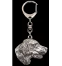 English setter, Lawerack, Laverack - Silver-plated key ring with dog, handbag decoration, backpack pendant by Art-Dog brand