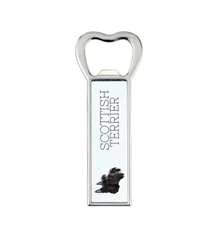 Terrier écossais, Scottish terrier - ouvre-bouteille avec une image et une inscription pour la bière Art-Dog