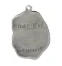 Shar Pei - Porte-clés argenté avec chien, décoration de sac à main, pendentif de sac à dos par la marque Art-Dog