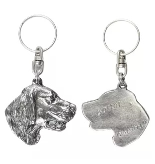 English Setter, Englischer Setter - Versilberte Hund Anhänger, Handtasche Dekoration, Rucksack-Anhänger von Art-Dog Marke