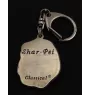 Shar Pei - Porte-clés argenté avec chien, décoration de sac à main, pendentif de sac à dos par la marque Art-Dog