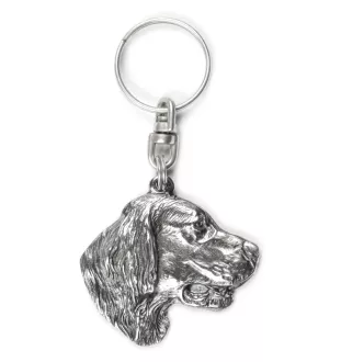 English Setter, Englischer Setter - Versilberte Hund Anhänger, Handtasche Dekoration, Rucksack-Anhänger von Art-Dog Marke