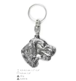 English Setter, Englischer Setter - Versilberte Hund Anhänger, Handtasche Dekoration, Rucksack-Anhänger von Art-Dog Marke